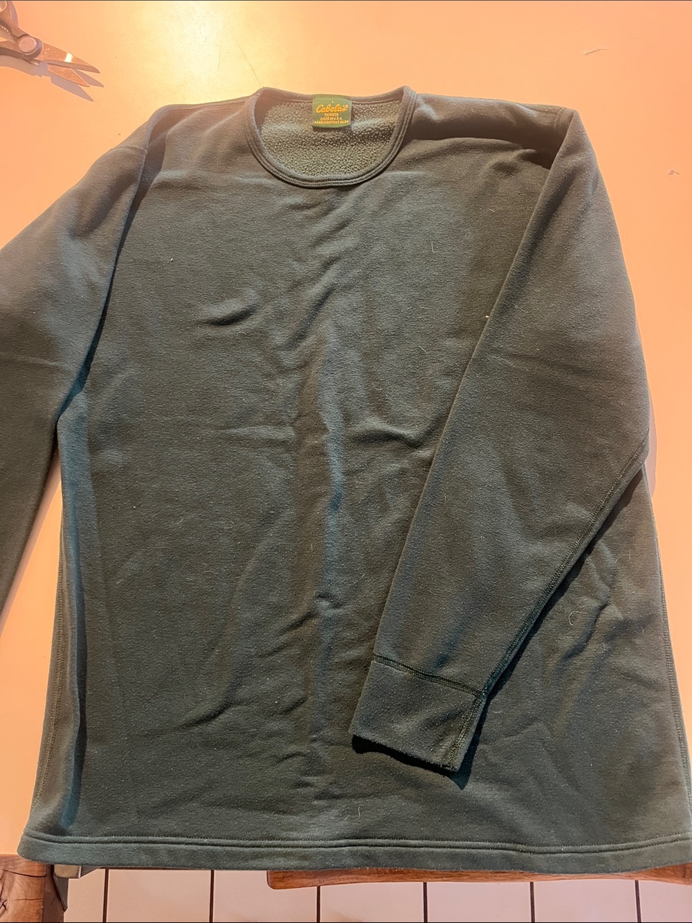 Cabela's Men’s Long-Sleeve Crewneck Sweatshirt — Dark Green